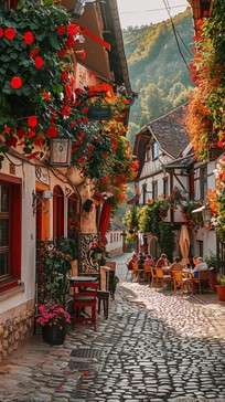 quaint-european-alley-stockcake